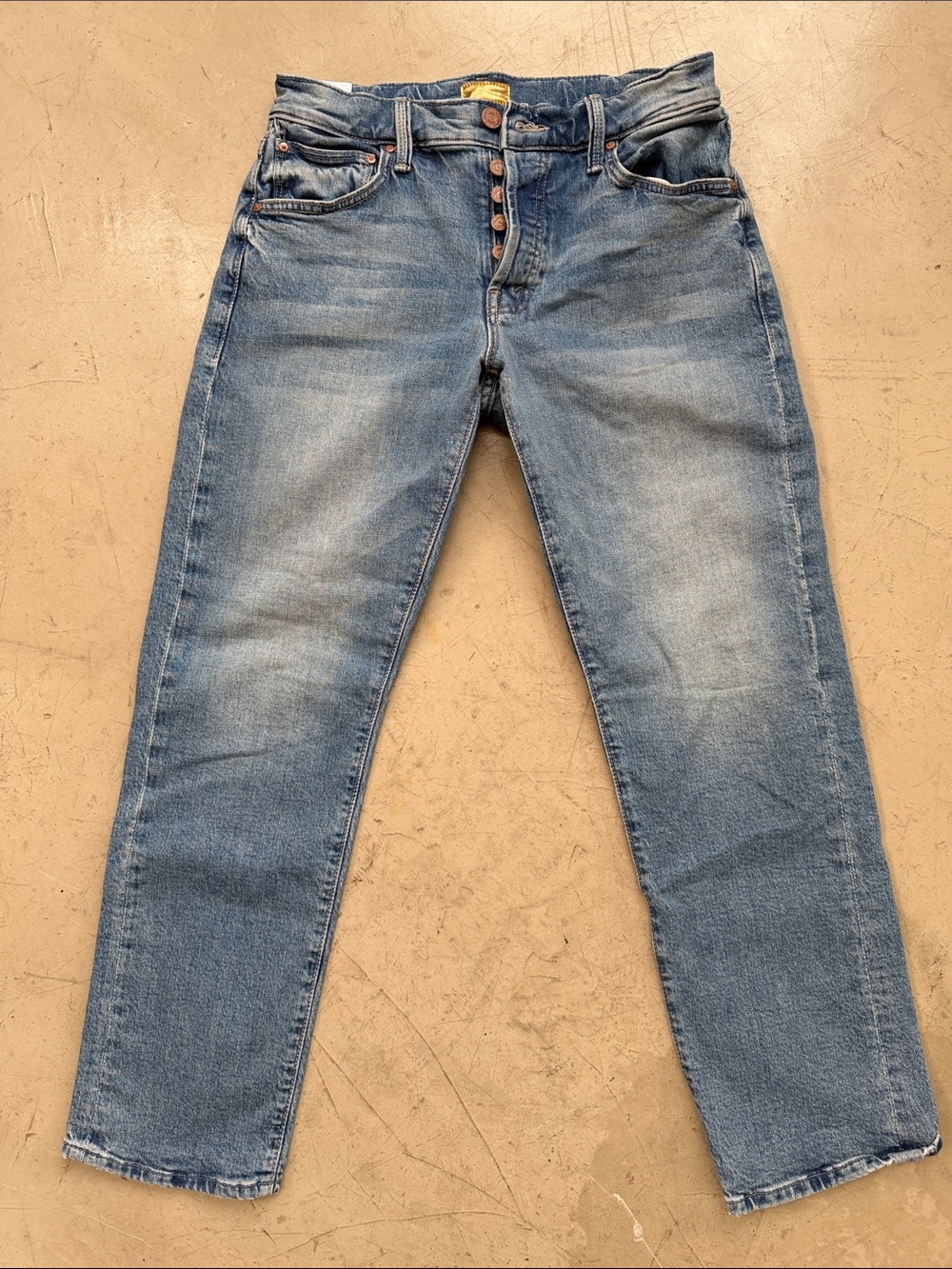 26 Lil’ Mother stretch Mid Rise Hiker Hover Women’s Blue Denim Jeans button up